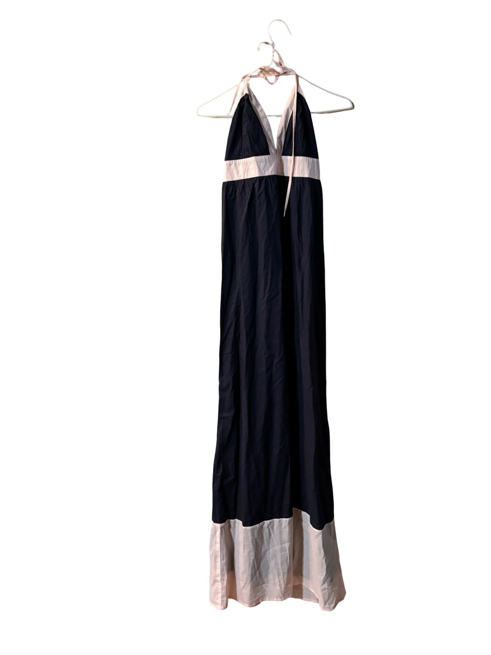 NWT Chakeris Charleston Navy Pink Colorblock Maxi Dress